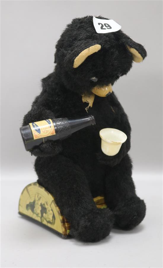 A wind-up toy bear